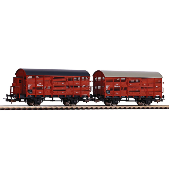 Piko 58367 , Zestaw 2 wagonów towarowych krytych , skala H0